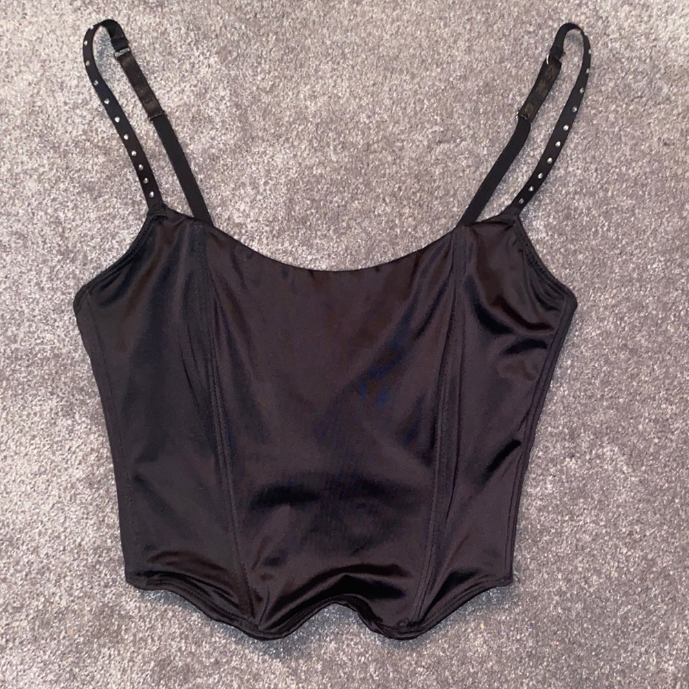 Steve Madden Corset Top with Studded Straps